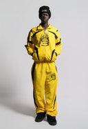 Yellow Nylon Track Pants