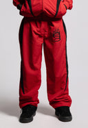 Red Nylon Track Pants